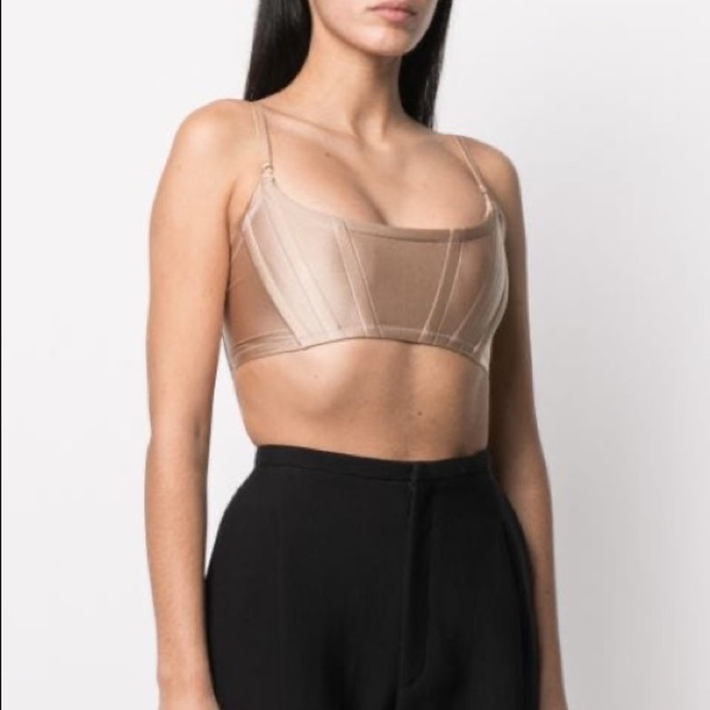 ISO ALEXANDER WANG CROPPED CORSET BRA TOP
